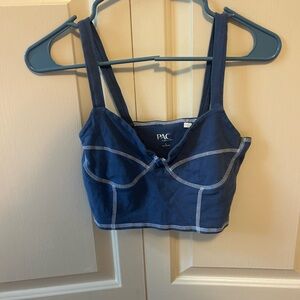 Cropped corset outline tank from Pacsun